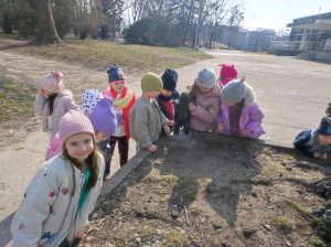 Przywitanie się z białostockim misiem