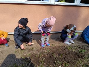 Dzieci planują założenie ogrodu